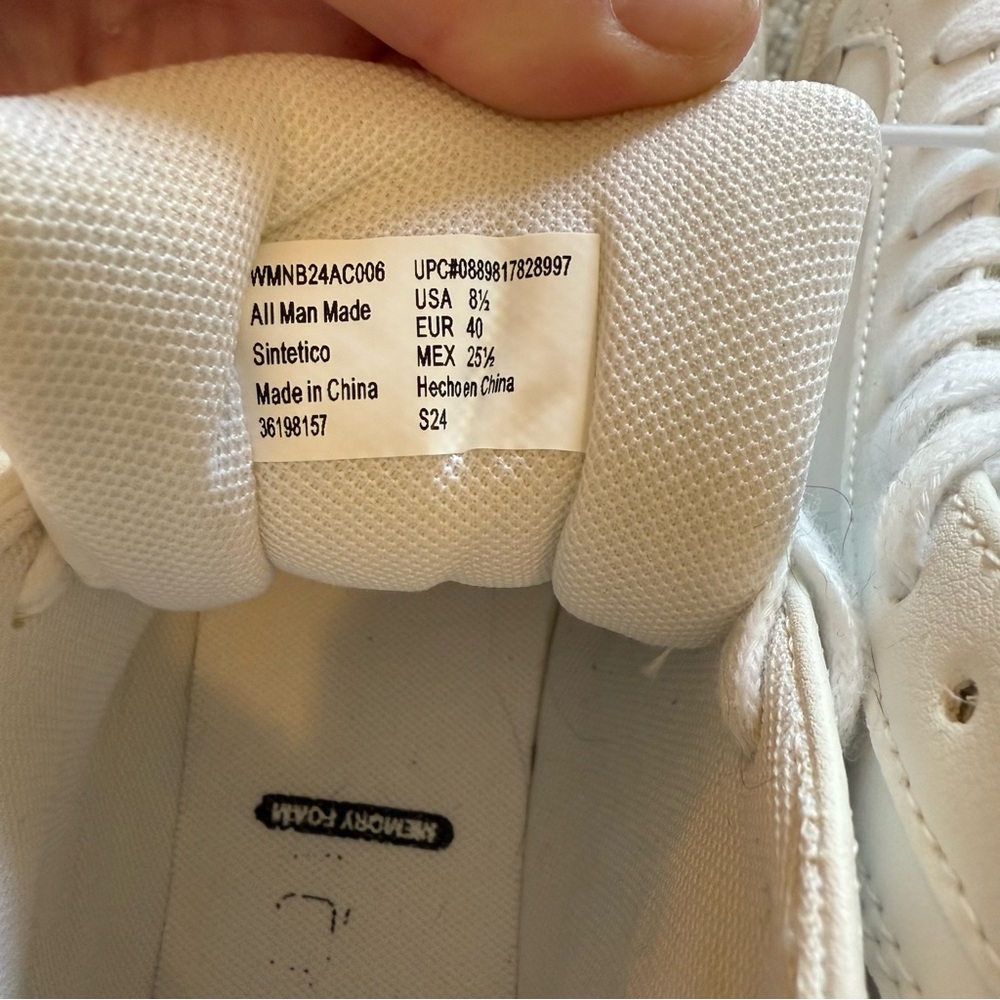 NOBO White High-Top Sneakers 8.5 - Picture 5 of 6